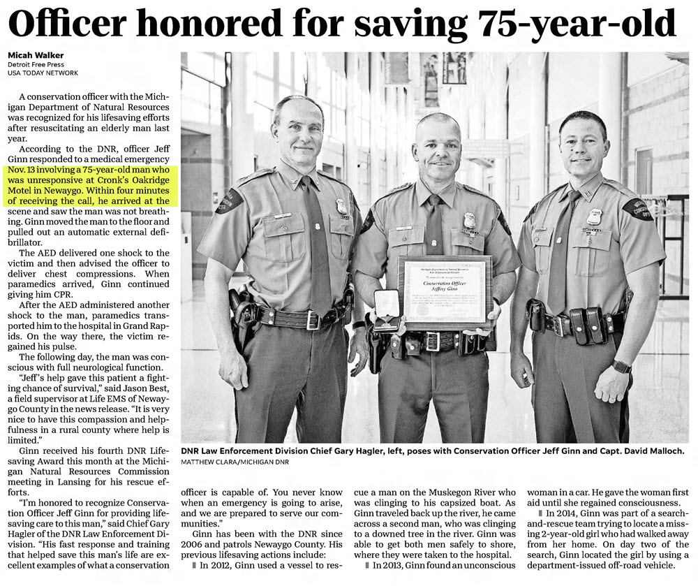 Oakridge Motel (Cronks) - Oct 22 2019 Officer Saves Life At Motel (newer photo)